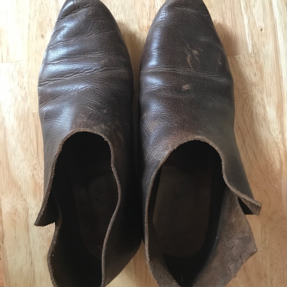 Men's Brown Leather Slip-On Shoes